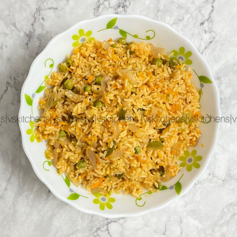 Carrot Peas Rice bath